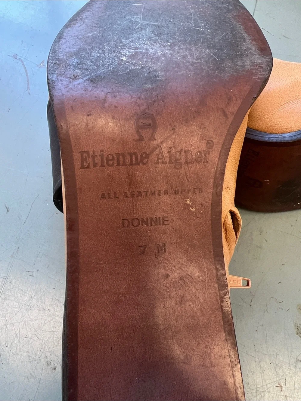Vintage Etienne Aigner Tan Leather Chukka Boots Size 7